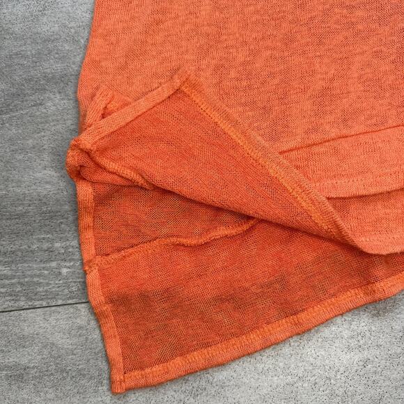 Soft Surroundings Light Orange V Neck Soft Stretch Pull-over Knit Top Medium - Picture 2 of 5